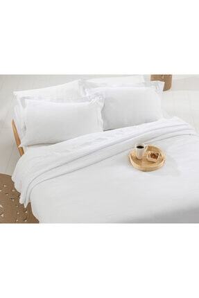 english home muslin saten kenar bantli tek kisilik yatak ortusu takimi 180x240 cm beyaz fiyati yorumlari trendyol
