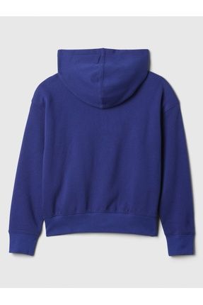 GAP Erkek Cocuk Bej Gap Logo Fermuarl Fleece Sweatshirt
