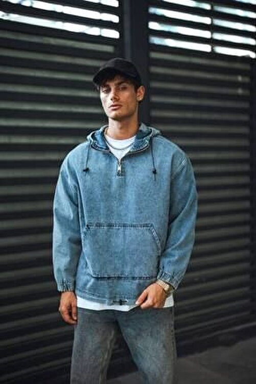 İLKCET MODA Yıkamalı Oversize Jean Unisex Sweatshirt - Fiyatı, Yorumları