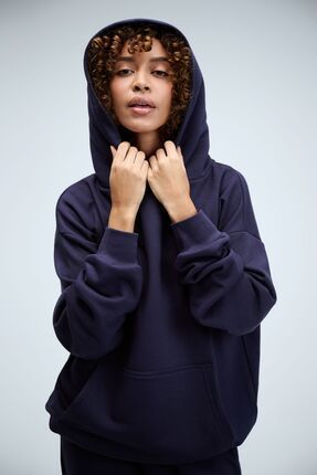 gothamvibes Kad n Timeless Oversize Lacivert Hoodie Sweatshirt Fiyat Yorumlar Trendyol