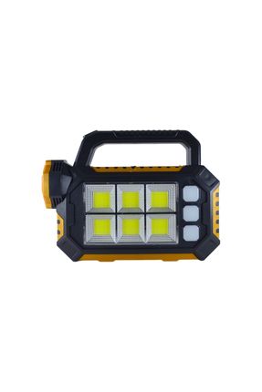AKF 3 Modlu Solar Güneş Panelli Powerbank USB Çıkışlı Ultra Güçlü Ledli Şarjlı Fener Turuncu