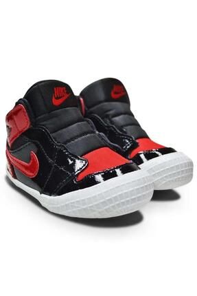 Nike Air Jordan 1 Crib Bootie Hakiki Deri Bebek Patik Ayakkab Siyah K rm z Fiyat Yorumlar Trendyol