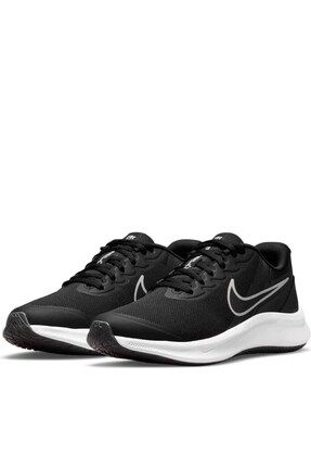 Nike Star Runner 3 Gs Kad n Spor Ayakkab Siyah Beyaz DA2776 003 Fiyat Trendyol