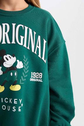 Defacto Kız Çocuk Disney Mickey & Minnie Oversize Geniş