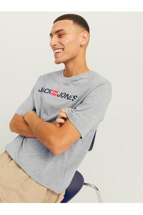 Jack Jones 12137126 Jjecorp Logo Tee Ss Crew Neck Noos Erkek T shirt Light Grey Melange sl m F t Fiyat Yorumlar Trendyol