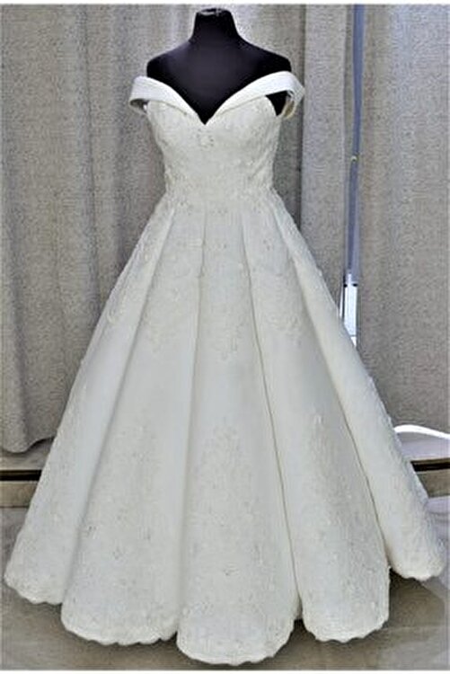 Duzey Moda Kadin Ekru Kaburga Model Gelinlik Fiyati Yorumlari Trendyol