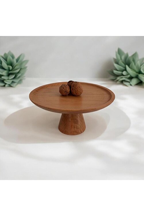 Ahşap Sunum (20CM), Ahşap Kek Pasta Sunum