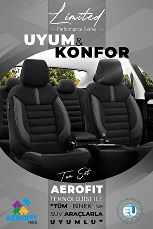 Otom Airbag Dikisli Ortopedik Yuksek Kalite Oto Koltuk Kilifi Tam Set Limited Design Siyah Gri Fiyati Yorumlari Trendyol