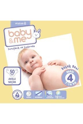 baby me baby me maxi 4 numara bebek bezi 7 14 kg 50 adet fiyati yorumlari trendyol