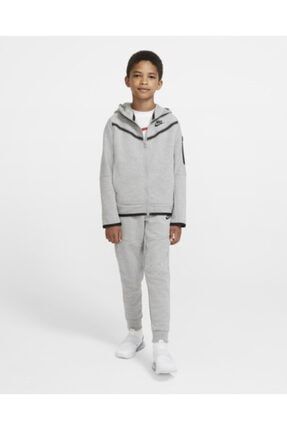 Nike Sportswear Tech Fleece Big Kids boys Full zip Hoodie Cocuk Gri Renk Sweatshirt Fiyat Yorumlar Trendyol