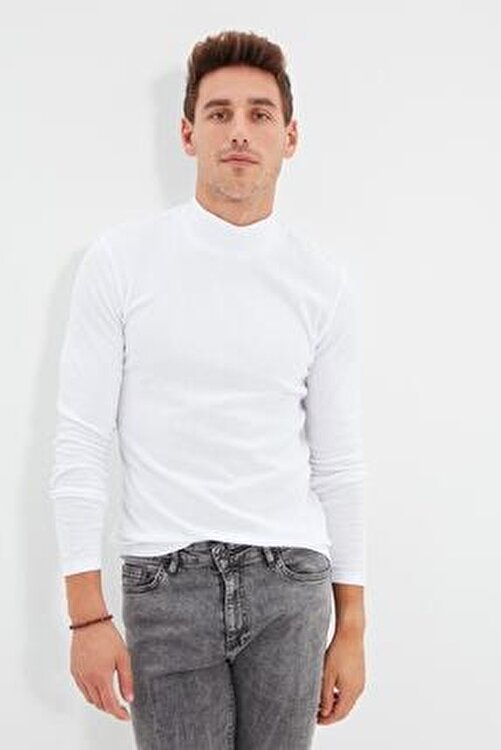 Trendyol Man Beyaz Erkek Slim Fit Uzun Kollu Yarim Balikci Yaka Basic T Shirt Tmnaw20ts0210 Fiyati Yorumlari Trendyol Trendyol Man Beyaz Erkek Slim Fit Uzun Kollu Yarim Balikci Yaka Basic T Shirt Tmnaw20ts0210 Fiyati Yorumlari Trendyol