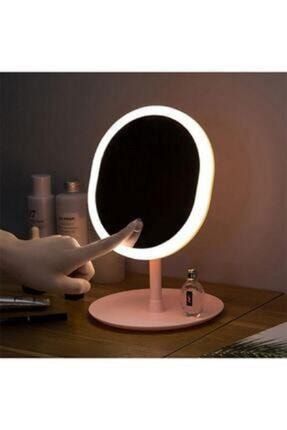 Dokunmatik Led Işıklı Usb Şarjlı Yuvarlak Masa Üstü Makyaj Aynası Gg42318