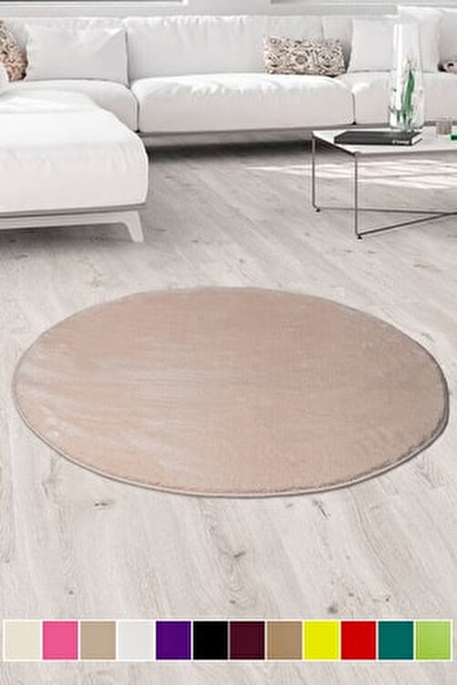 bonny home elite vizon yuvarlak pelus hali kaymaz taban pufidik yolluk fiyati yorumlari trendyol