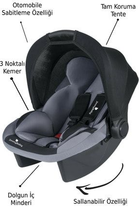 jimmybaby unisex bebek gri lux pedli bebek tasima koltugu puset anakucagi oto koltugu fiyati yorumlari trendyol