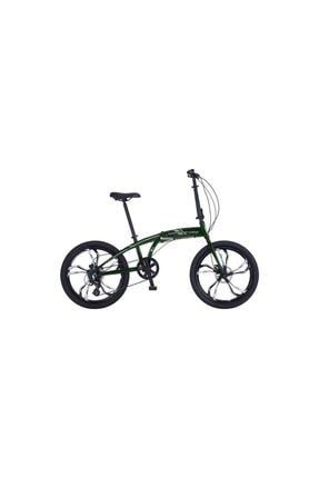 Slcn 400 24 Hd Shimano Altus 8 Vites Katlanır Bisiklet Metalik Yeşil