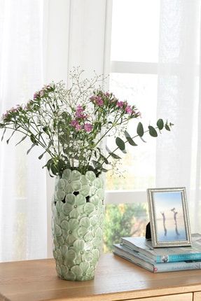 english home hortensia porselen vazo 14x14x29 2 cm yesil fiyati yorumlari trendyol