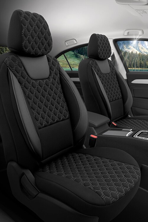Otom Airbag Dikisli Ortopedik Premium Oto Koltuk Kilifi Tam Set Turismo Design Siyah Gri Fiyati Yorumlari Trendyol