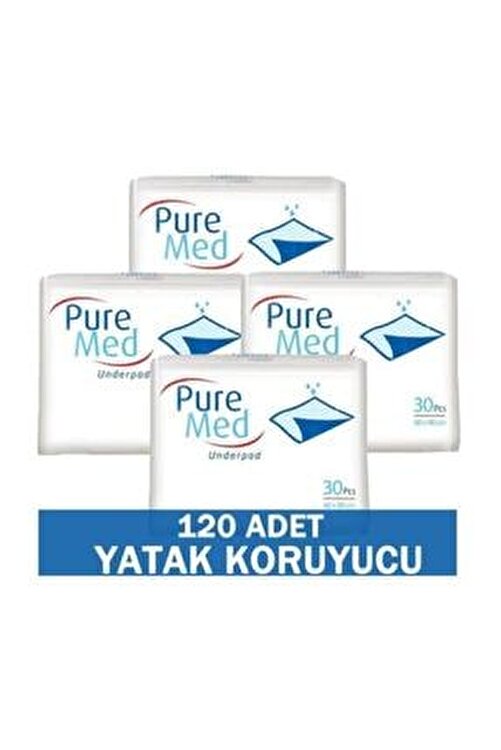puremed hasta alti bezi serme yatak koruyucu 60x90 30 lu 4 paket fiyati yorumlari trendyol