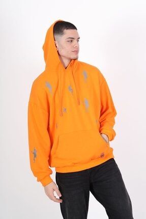 Saw Urbanity Turuncu Oversize Reflektorlu Kapu onlu Sweatshirt Fiyat Yorumlar Trendyol