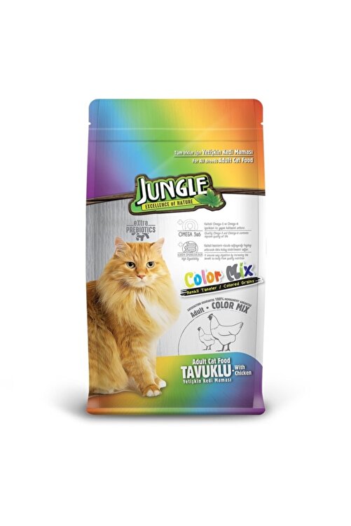 Jungle Colormix Tavuklu Kedi Mamasi 15 Kg Fiyati Yorumlari Trendyol