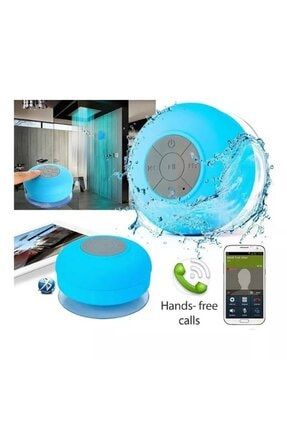 's Fashion Su Geçirmez Mini Bluetooth Duş Hoparlörü Ses Bombası Duş Tipi Suya Dayanıklı Mavi