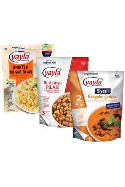 Yayla 3 Lu Avantaj Hazir Yemek Ezogelin Barbunya Pilaki Nohutlu Bulgur Pilavi Fiyati Yorumlari Trendyol