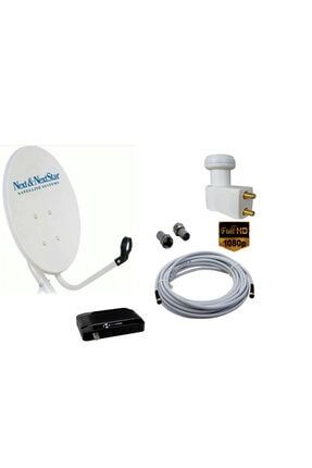 70cm Çanak Anten Set+ Çifli Lnb , 25 M Kablo + Hd Uydu Cihazı