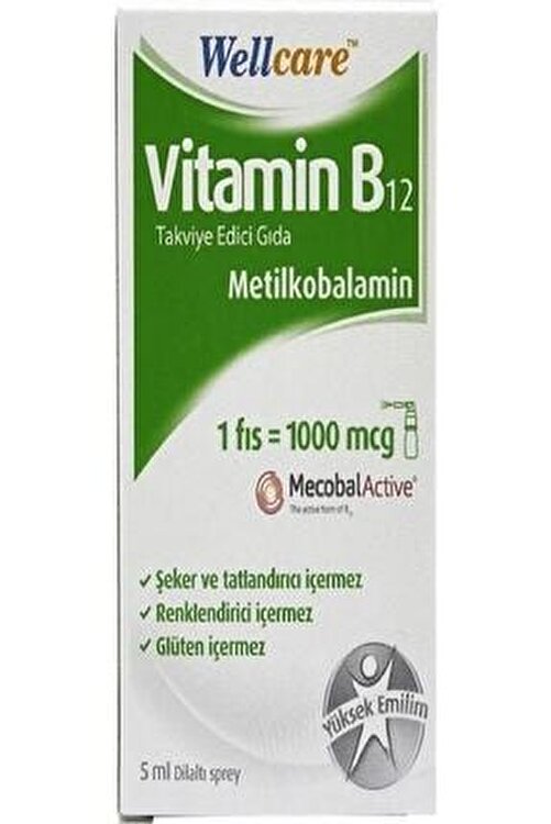 Wellcare Vitamin B12 1000 Mcg Sprey 5 Ml Fiyati Yorumlari Trendyol