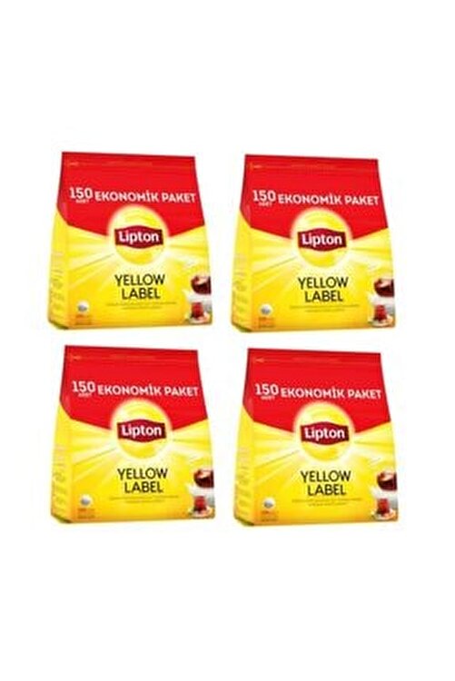 Yellow Label Demlik Siyah Poşet Çay 150 Adet 4 Paket