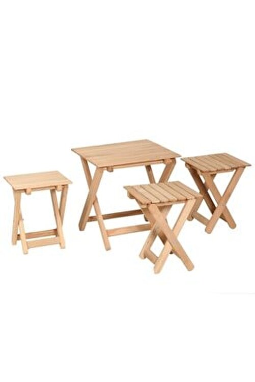 tubix ahsap katlanir 4 tabureli masa takimi beyaz fiyati yorumlari trendyol