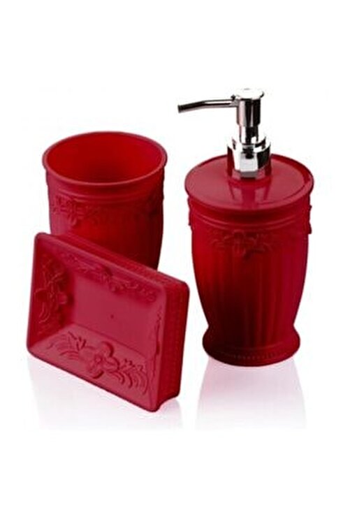 sultan kirmiz mutfak seti sivi sabunluk 3 parca fiyati yorumlari trendyol