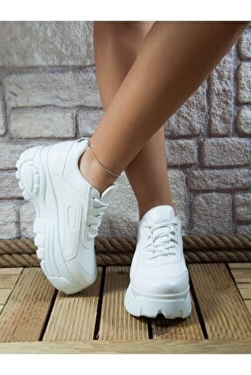 İpuçları Önder Saçmalık  İmerShoes Kadın Beyaz Sneaker Spor Ayakkabı Bağcıklı Yüksek Taban 6 cm  Fiyatı, Yorumları - TRENDYOL