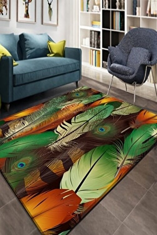 else hali yesil turuncu kahve tuyler 3d desenli lastikli hali ortusu hali kilifi fiyati yorumlari trendyol