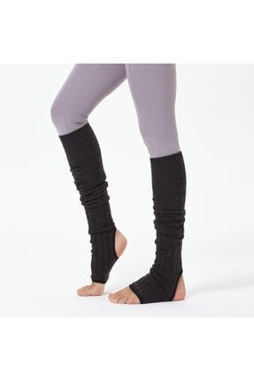 Koyu Gri Diz Altı Yoga & Pilates Çorabı