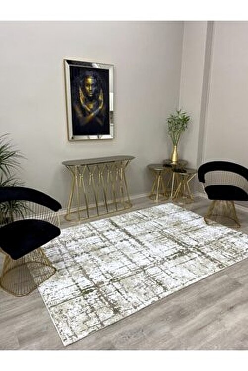 toprak hali yesil krem meric hali 14335a 160x230 fiyati yorumlari trendyol