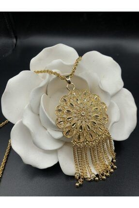 A mandala of the deals people brass necklace