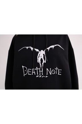 Ef Butik Siyah Kap onlu Anime Death Note Sweatshirt Fiyat