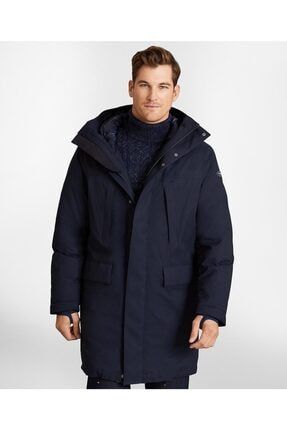 Out Ml Hooded Technical Parka Brooks Navy