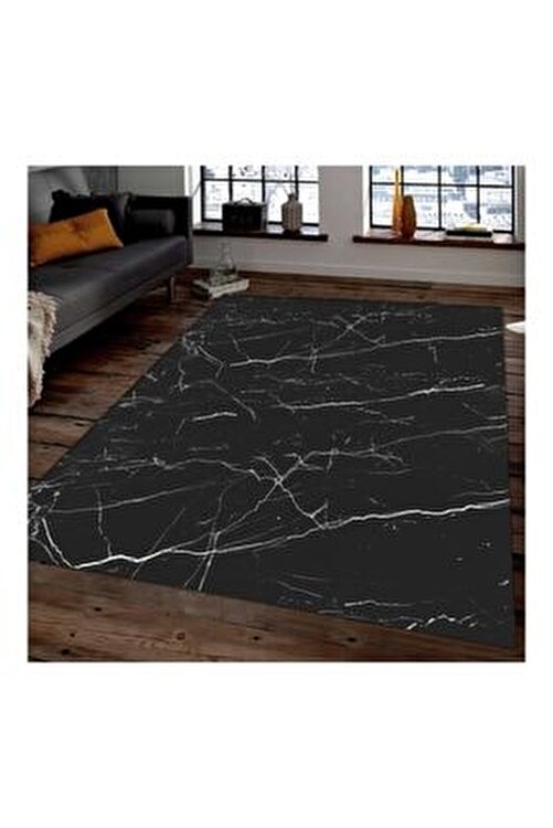 jungle siyah mermer desenli 80x150 modern hali fiyati yorumlari trendyol