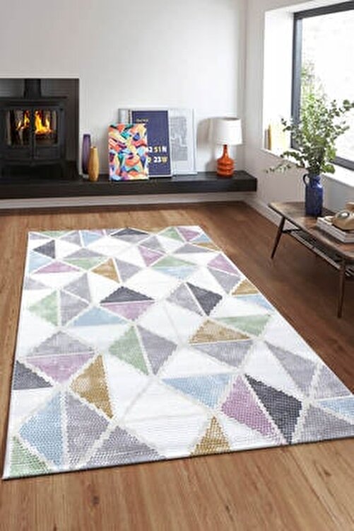 merinos gold 18012 095 zikzak desen renkli hali fiyati yorumlari trendyol