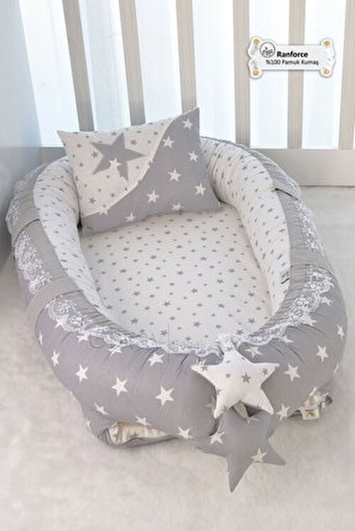 umaybebek unisex bebek acik gri babynest bebek uyku yatagi 0 2 yas fiyati yorumlari trendyol