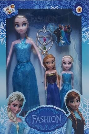 Disney Frozen Karlar Ülkesi Elsa Anna 3'lü Oyuncak Bebek BBB13