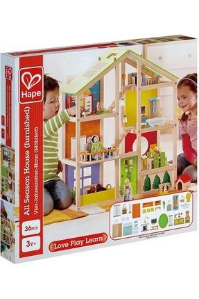Hape 4 Mevsim Mobilyal Oyuncak Ev All Season House furnished
