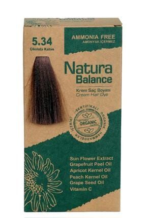 Natura Balance - Organik Krem Saç Boyası 5.34 Çikolata Kahve 60ml