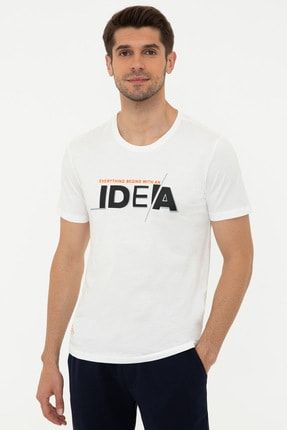 Pierre Cardin Off Wh te Erkek T Shirt G021SZ011.000.1287953