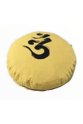 Unisex Sarı Ohm Baskılı Yoga Meditasyon Minderi R-BMM002