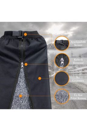 Motorcu Kurye Yağmurluk Polarlı Içlik Su Ve Rüzgar Geçirmez Yandan Fermuarlı Yarı Pantolon