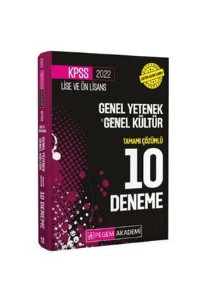 2022 Kpss Lise Ve Önlisans Adayları Için Tamamı Çözümlü 10 Deneme