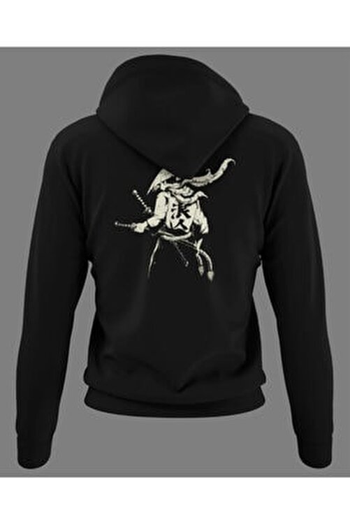 NOVUMUS Samurai Sırt Baskılı Unisex 3 Iplik Şardonlu (içi Pamuklu) Siyah Hoodie  Sweatshirt Kapüşonlu Fiyatı, Yorumları - Trendyol