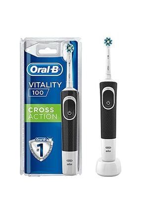 D100 Vitality Cross Action Şarjlı Diş Fırçası - Siyah